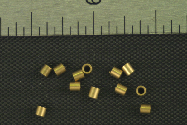 24pc RAW BRASS SMOOTH CRIMP BEAD CB1-24